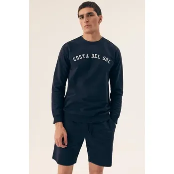 Pánské pyžamo Pánské pyžamo Henderson Del - bavlna Tmavě modrá 2XL