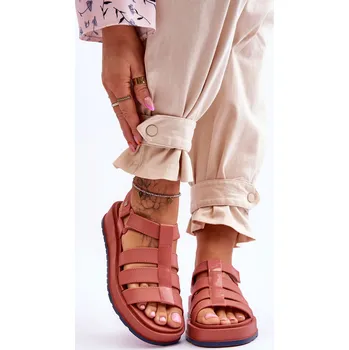 Dámské sandále ZAXY Dámské veganské sandály na suchý zip JJ285017 Barva: Růžová, Velikost: 39