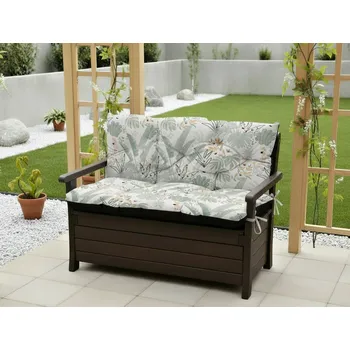 Zahradní lavice Prošívané sezení MARKUS - vzor 133, vzorovaný polstr na zahradní lavici - sedák s opěrkou, různé rozměry, Mybesthome Rozměr: 100x60x50 cm