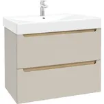 Naturel Koupelnová skříňka s umyvadlem Stilla 80x60x45 cm kašmír mat STILLADK08057U3