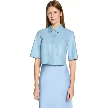 VERA MONT dámská bunda modrá koženková