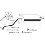 Zadní tlumič výfuku ERNST 687027