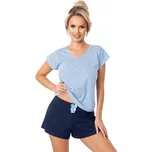 Dámské bavlněné pyžamo Donna Star - krátké Tmavěmodrá-modrá XL(42)