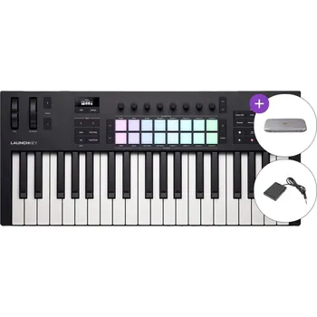 Master keyboard Novation Launchkey 37 MK4 SET MIDI keyboard Black