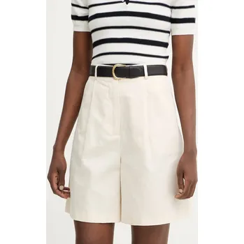 Šortky s přídavkem lnu Weekend Max Mara ECUBA 2615141022600 béžová 01X, vel. 34