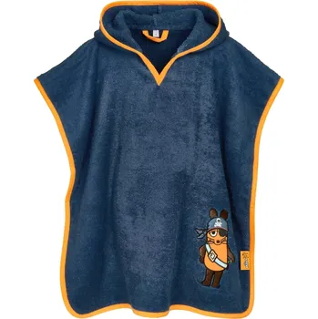 Dívčí oblečení Dětské froté pončo s kapucí Playshoes myška tmavá modrá