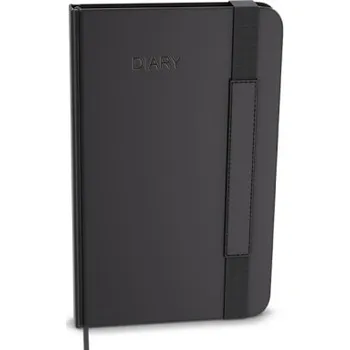 Diář Denní záznamy černé A5 Univerzální Velvet