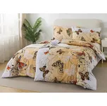 Bavlněné povlečení KAROLÍNA na dvě lůžka - béžové