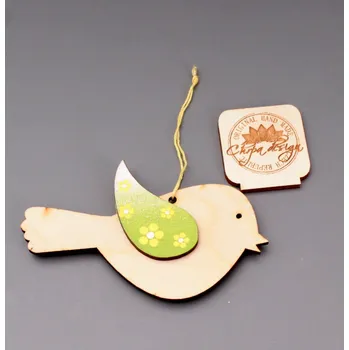 Velikonoční dekorace Ptáček - zelený