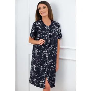 Dámská móda Propínací noční košile Italian Fashion Celestina - bavlna Tmavě modrá 2XL