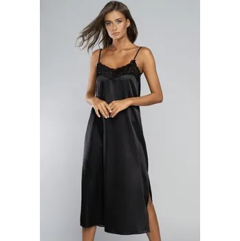 Dámské oblečení Noční košilka Italian Fashion Dotyk - dlouhá Černá M