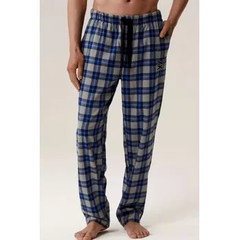 Pánské pyžamové kalhoty Atlantic NMB-045 - flanelová bavlna Šedá XL