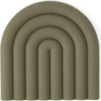 Úložný box OYOY, Podložka pod horké nádobí Rainbow, 15 x 15 cm, olivová - Formadore