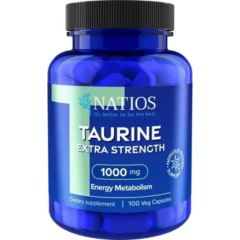 Zdraví NATIOS Taurine Extra Strength, 1000 mg, 100 veg. kapslí