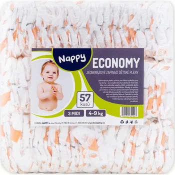 Dětské zboží NAPPY Economy 3 Midi 4-9 kg, 57ks