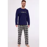 Pánské pyžamo Cornette Unlimited - bavlna Tmavě modrá 2XL