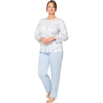 Dámské pyžamo Dámské pyžamo Martel Maria - bavlna Světle modrá 3XL