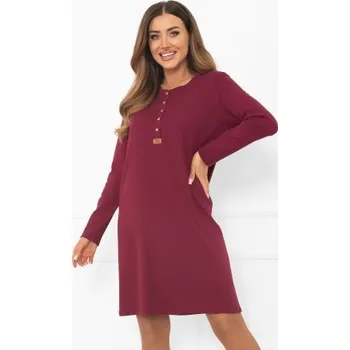 Dámská noční košile Noční košile Italian Fashion Gordo - bavlna Bordó 2XL