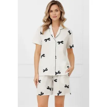 Dámské oblečení Dámské propínací pyžamo Italian Fashion Fiocca - bavlna Krémová L