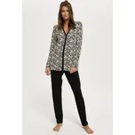 Dámské pyžamo Italian Fashion Abisynie - propínací Černá XL