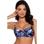 Horní díl plavek Ava Lingerie SK-173 Flowers - vyztužená Tmavě modrá 65J