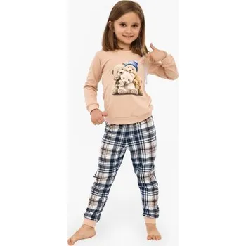 Dívčí pyžamo Dívčí pyžamo Cornette Bears - medvídek Béžová 98-104