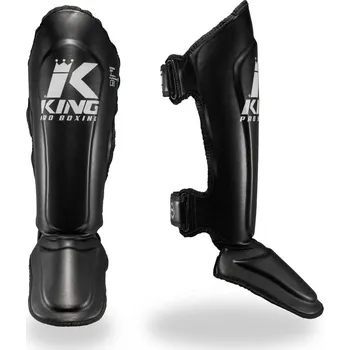 Chránič nohou King Pro Boxing chrániče holení s nártem - černá/bílá, KPB/SGL 7 M