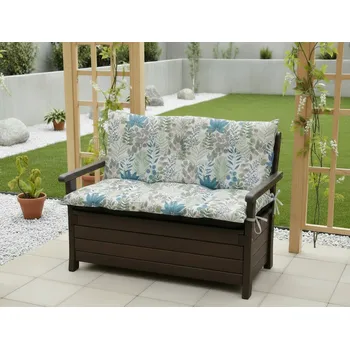 Zahradní lavice Prošívané sezení MARKUS - vzor 137, vzorovaný polstr na zahradní lavici - sedák s opěrkou, různé rozměry, Mybesthome Rozměr: 100x60x50 cm