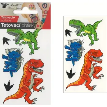 Odstranitelné tetování Dočasné tetování dětské - dinosauři
