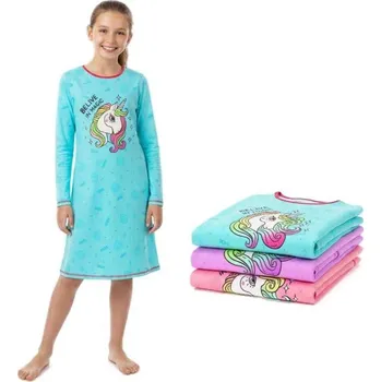 Dívčí oblečení KUGO DÍVČÍ NOČNÍ KOŠILE MN3774 VELIKOSTI 134-164 Velikost: 164, Barva: Modrá