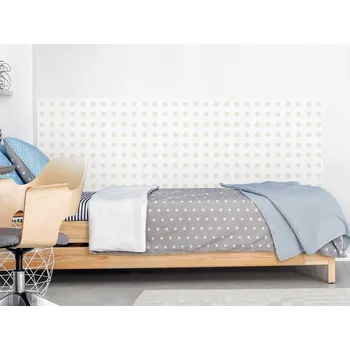 Tapeta FUGU Pruh za postel - Puntíky béžová Varianta ochrany zdi: Delší strana postele 200x65 cm