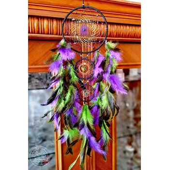 Lapač snů Lapač snů - Přivolání štěstí s polodrahokamy a srdíčkem Swarovski 15x80cm KřídlAndělů