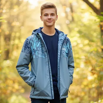 Chlapecká bunda Chlapecká šusťáková bunda šedá Wolf B2462