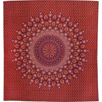 Přehoz na lůžko Přehoz na postel indický Bubble mandala červený 220 x 200 cm