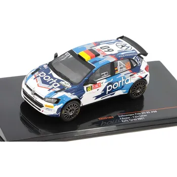 autíčko Volkswagen Polo GTI R5 #60 F.Kreim/F.Christian Rally Ypres 2021 1:43 VW Polo GTI - kovový model