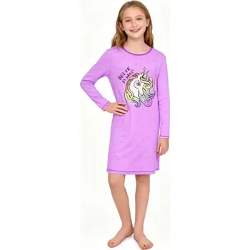 Dívčí pyžamo DÍVČÍ NOČNÍ KOŠILE MN3774 VELIKOSTI 134-164 Fialová 146