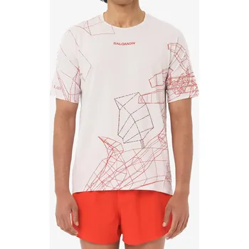Pánské oblečení Běžecké tričko Salomon S/Lab Speed Tee - lilac ash/fiery red