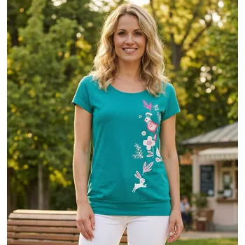 Dámské tričko Dámské triko ALTISPORT ALW175120 TMAVÝ TYRKYS XS