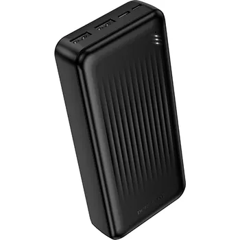 Powerbanka Borofone - Power Bank (BJ78A) - 2 x USB, USB-C, Micro-USB, LED indikátor, 20000mAh - černá