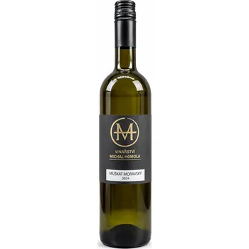 Víno Muškát moravský 2024, moravské zemské víno, Vinařství Michal Homola, polosuché