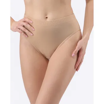 Dámské oblečení GINA 10285P Kalhotky klasické širší pasová guma Barva: Béžová, Velikost: M/L