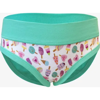 GINA 20026P Kalhotky klasické dívčí Barva: Peprmint-Levandulová, Velikost: 140/146