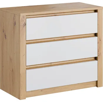 Šatní skříň Komoda MALTA K3S - dub artisan/bílá