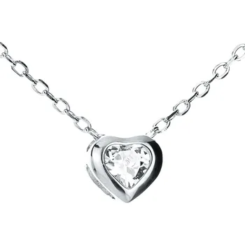 Náhrdelník Stříbrný náhrdelník s přívěskem - srdíčko