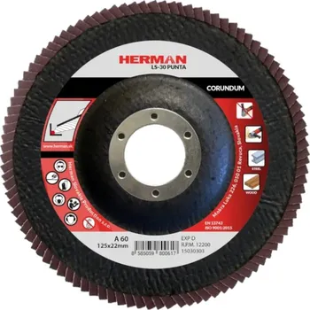 Brusný kotouč HERMAN Lamelový kotouč na ocel 125 mm/P60 LS-30 Punta corundum