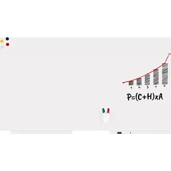 Magnetická tabule Rocada Skin 6426DUO, bezrámová, 240x120 cm (2 moduly 120x120 cm), lakovaná, bílá
