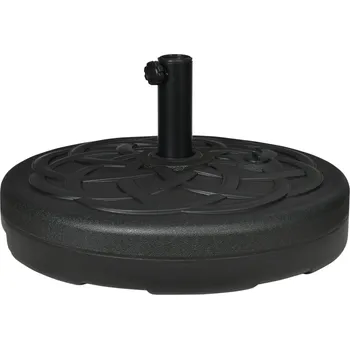 Zahradní altán Outsunny Podstavec pod slunečník Outsunny, stojan na slunečník z plastu a kovu, lze naplnit vodou a pískem, Ø56 x 30,5V cm, černý