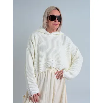 Dámský svetr La-Lu Smetanový svetr PULL Smetanová, UNI S-XL