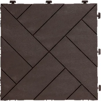 Venkovní dlažba Multy home Gumová dlaždice ARISTA 30 x 30 cm, hnědá
