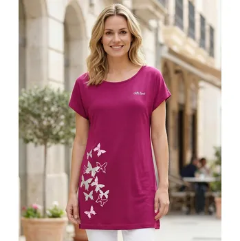 Dámské tričko Dámské prodloužné tričko ALTISPORT CARRYOVER ALW134123 FUCHSIOVÁ XS